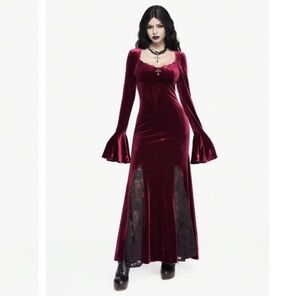 Elegant Velvet Long Sleeve Dress